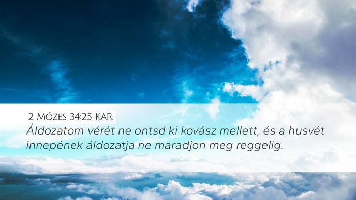 2 Mózes 34:25 KAR Bible Verse Image