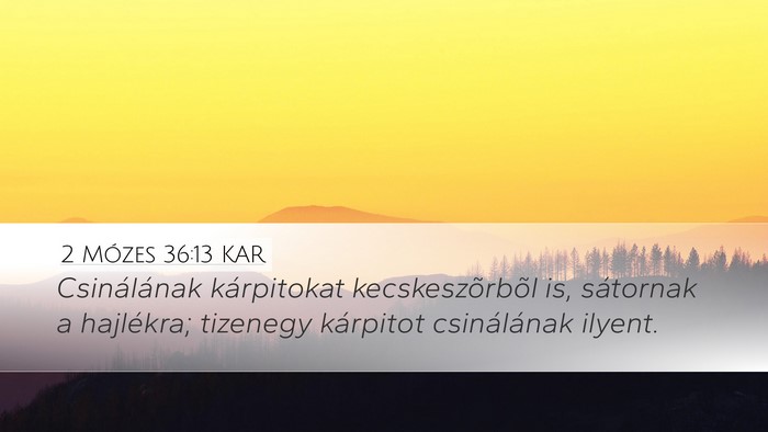 2 Mózes 36:13 KAR Desktop Wallpaper - Csinálának kárpitokat kecskeszõrbõl is, - Desktop Bible Verse Wallpaper