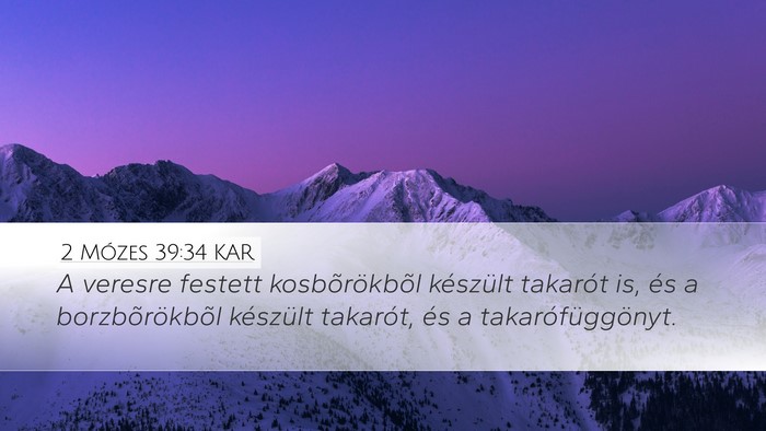 2 Mózes 39:34 KAR Bible Verse Image