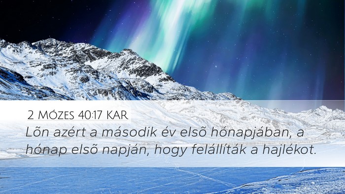 2 Mózes 40:17 KAR Bible Verse Image