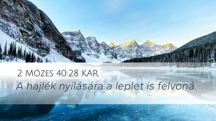 2 Mózes 40:28 KAR Bible Verse Image