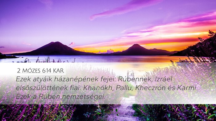 2 Mózes 6:14 KAR Bible Verse Image
