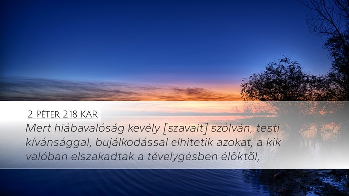 2 Péter 2:18 KAR Bible Verse Image