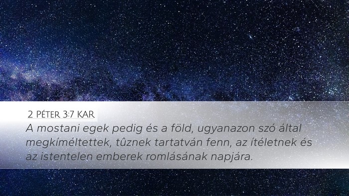 2 Péter 3:7 KAR Bible Verse Image