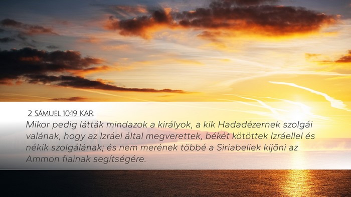 2 Sámuel 10:19 KAR Bible Verse Image