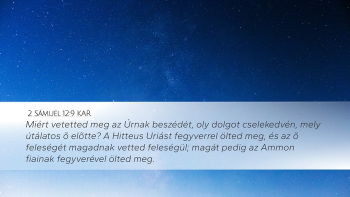 2 Sámuel 12:9 KAR Bible Verse Image