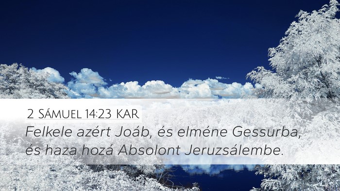 2 Sámuel 14:23 KAR Bible Verse Image