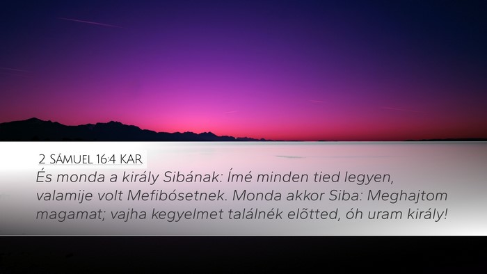 2 Sámuel 16:4 KAR Bible Verse Image