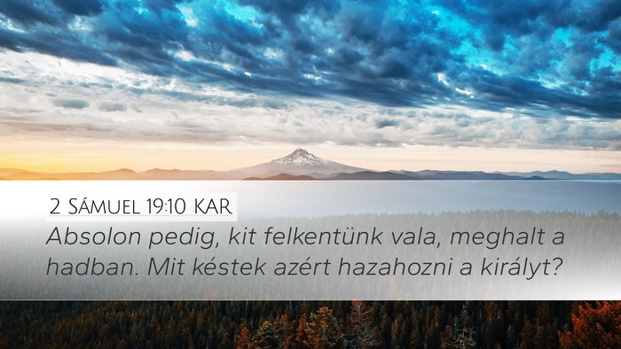 2 Sámuel 19:10 KAR Bible Verse Image