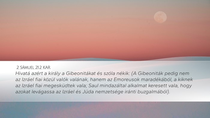 2 Sámuel 21:2 KAR Bible Verse Image
