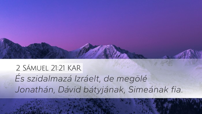 2 Sámuel 21:21 KAR Bible Verse Image