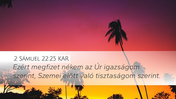 2 Sámuel 22:25 KAR Bible Verse Image
