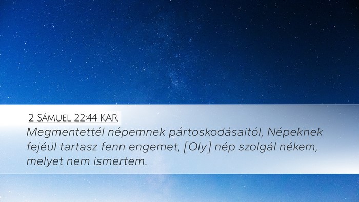 2 Sámuel 22:44 KAR Bible Verse Image