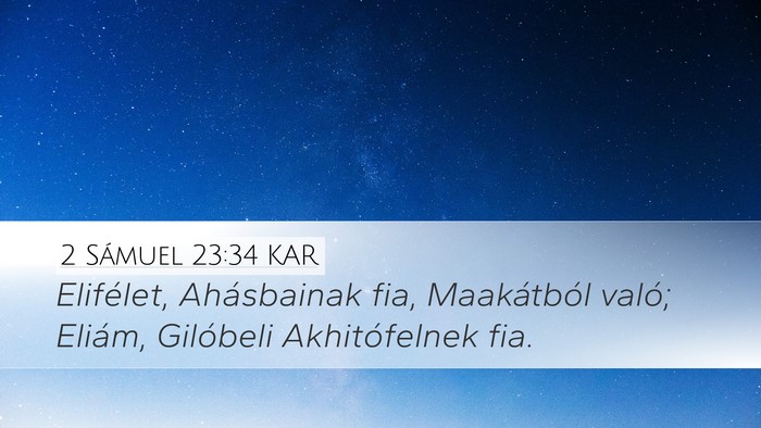 2 Sámuel 23:34 KAR Bible Verse Image
