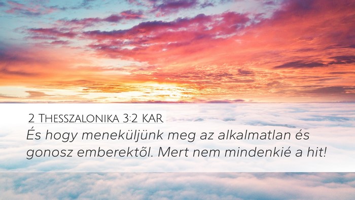 2 Thesszalonika 3:2 KAR Bible Verse Image