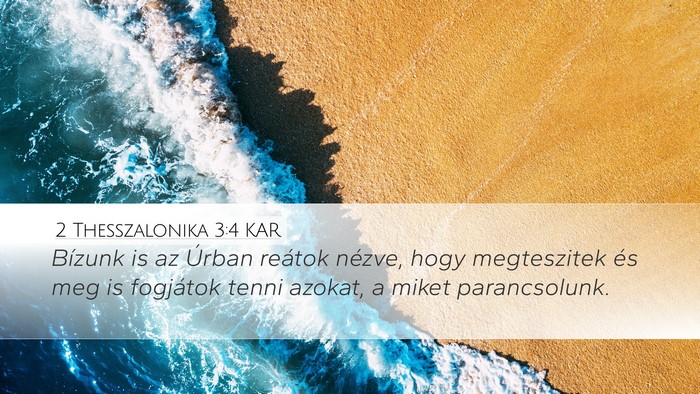 2 Thesszalonika 3:4 KAR Bible Verse Image