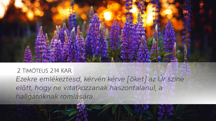2 Timóteus 2:14 KAR Bible Verse Image