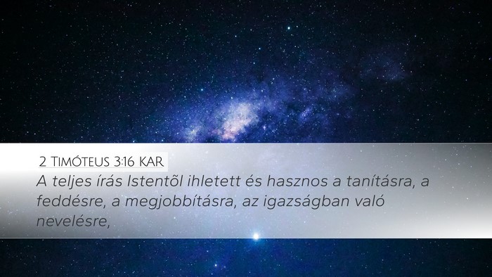 2 Timóteus 3:16 KAR Bible Verse Image