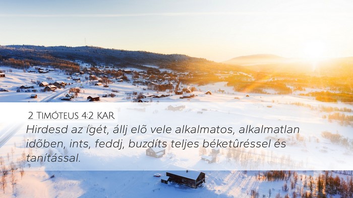 2 Timóteus 4:2 KAR Bible Verse Image