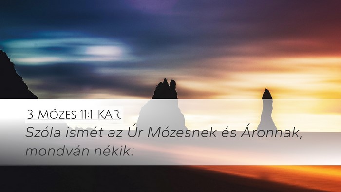 3 Mózes 11:1 KAR Bible Verse Image