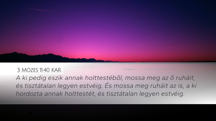 3 Mózes 11:40 KAR Bible Verse Image