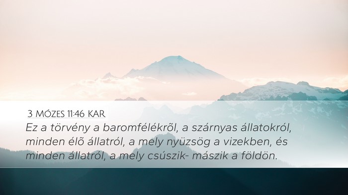 3 Mózes 11:46 KAR Bible Verse Image