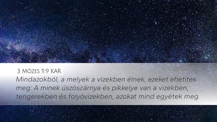3 Mózes 11:9 KAR Bible Verse Image