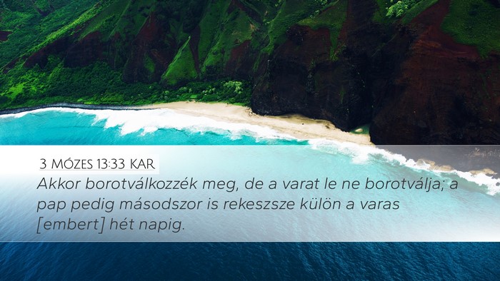 3 Mózes 13:33 KAR Desktop Wallpaper - Akkor borotválkozzék meg, de a varat le ne - Desktop Bible Verse Wallpaper