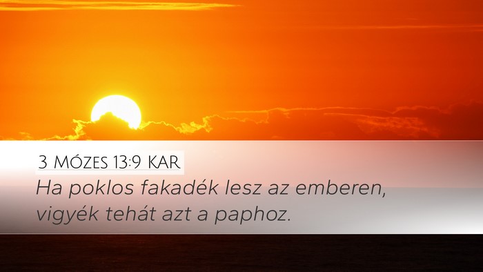 3 Mózes 13:9 KAR Desktop Wallpaper - Ha poklos fakadék lesz az emberen, vigyék - Desktop Bible Verse Wallpaper