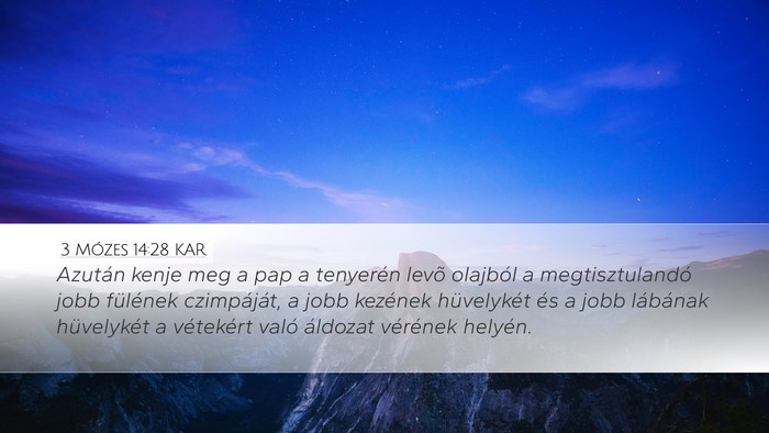 3 Mózes 14:28 KAR Bible Verse Image