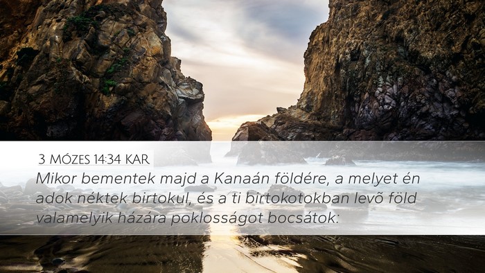 3 Mózes 14:34 KAR Bible Verse Image