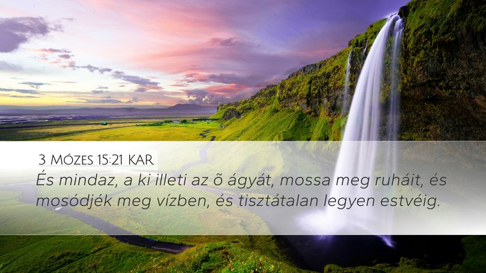 3 Mózes 15:21 KAR Bible Verse Image