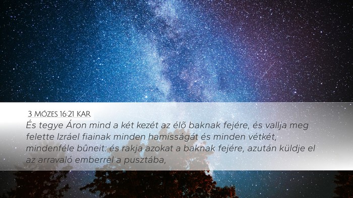 3 Mózes 16:21 KAR Bible Verse Image