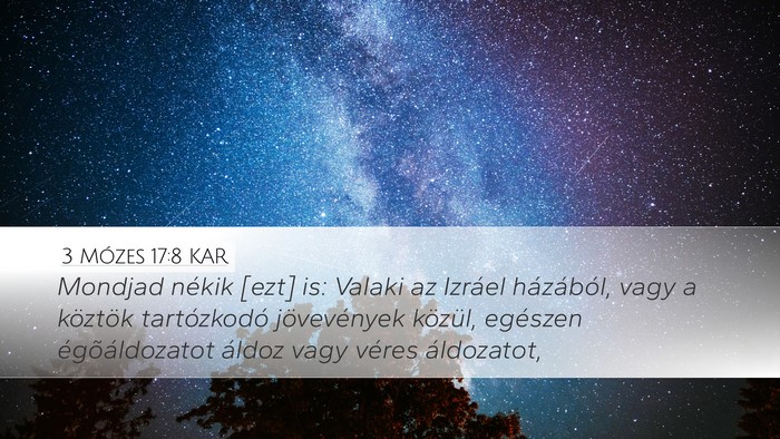 3 Mózes 17:8 KAR Bible Verse Image