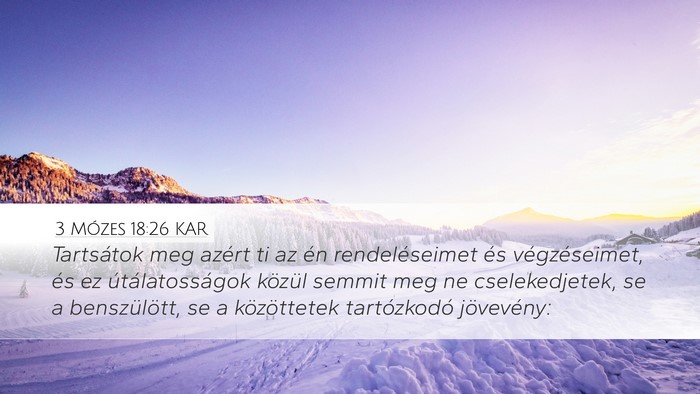 3 Mózes 18:26 KAR Bible Verse Image