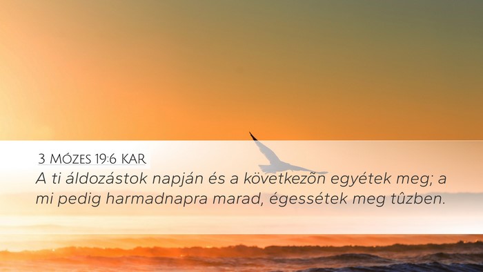 3 Mózes 19:6 KAR Desktop Wallpaper - A ti áldozástok napján és a következõn - Desktop Bible Verse Wallpaper