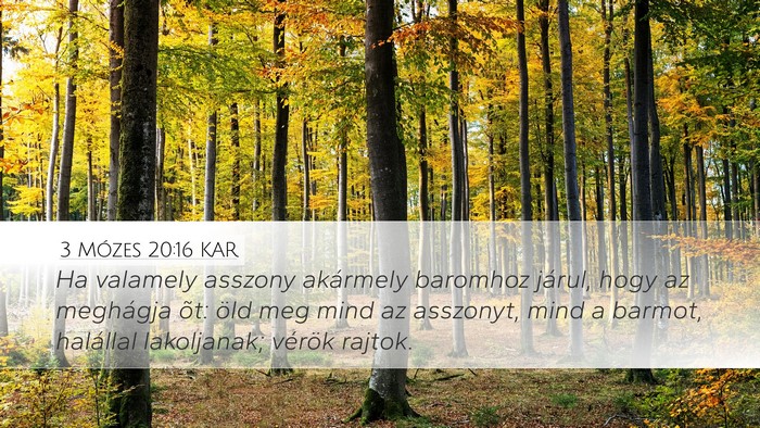 3 Mózes 20:16 KAR Bible Verse Image