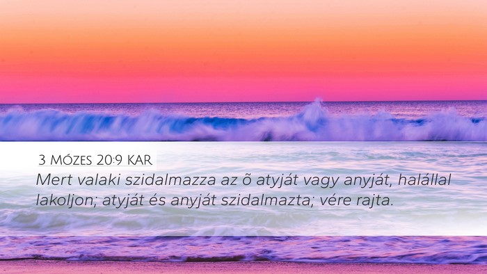 3 Mózes 20:9 KAR Bible Verse Image