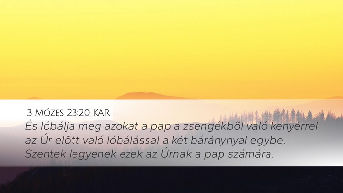 3 Mózes 23:20 KAR Bible Verse Image