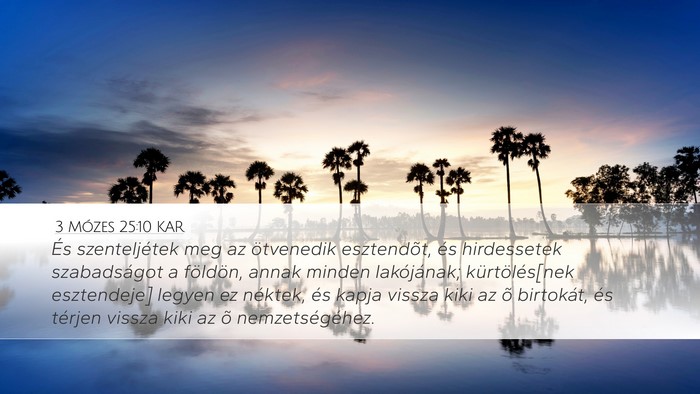3 Mózes 25:10 KAR Bible Verse Image