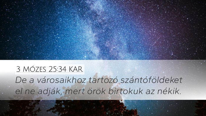 3 Mózes 25:34 KAR Bible Verse Image
