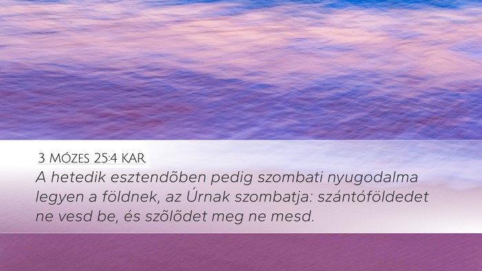 3 Mózes 25:4 KAR Bible Verse Image