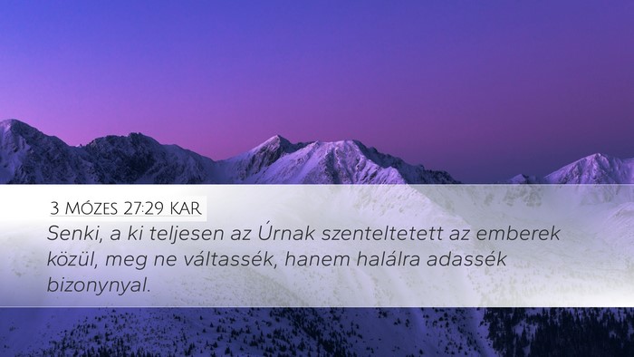 3 Mózes 27:29 KAR Bible Verse Image