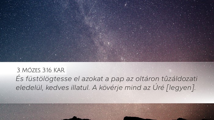 3 Mózes 3:16 KAR Bible Verse Image