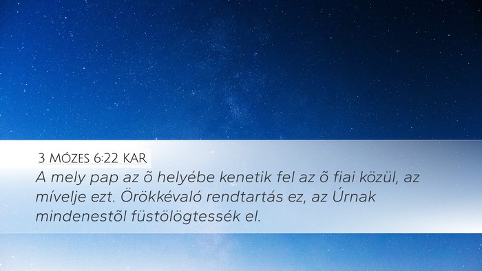 3 Mózes 6:22 KAR Bible Verse Image