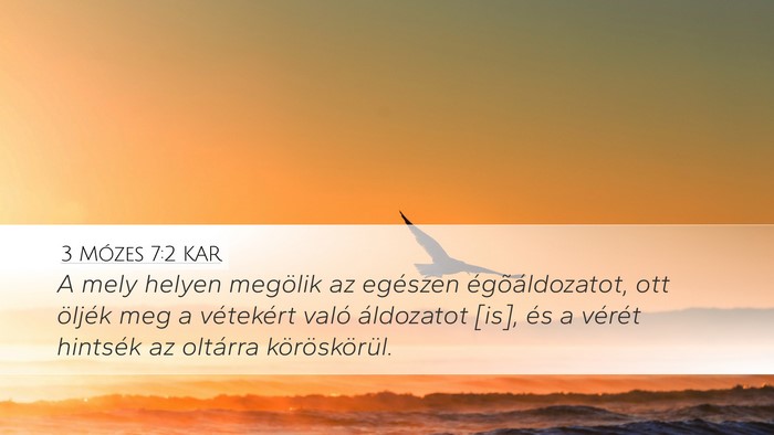 3 Mózes 7:2 KAR Bible Verse Image