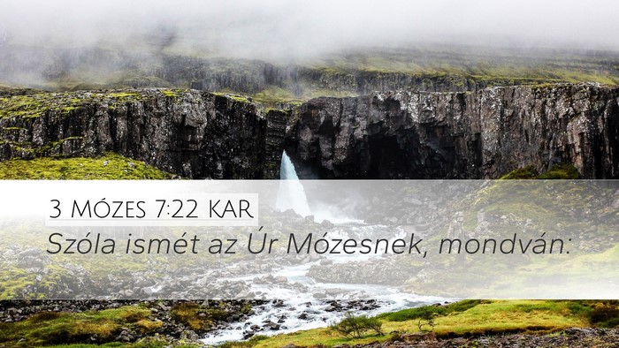 3 Mózes 7:22 KAR Desktop Wallpaper - Szóla ismét az Úr Mózesnek, - Desktop Bible Verse Wallpaper