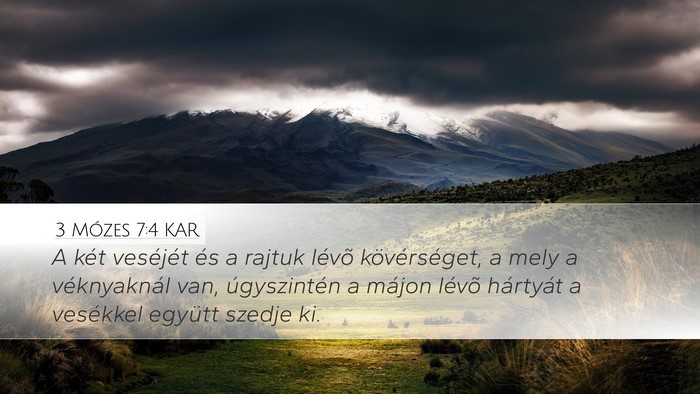 3 Mózes 7:4 KAR Desktop Wallpaper - A két veséjét és a rajtuk lévõ - Desktop Bible Verse Wallpaper