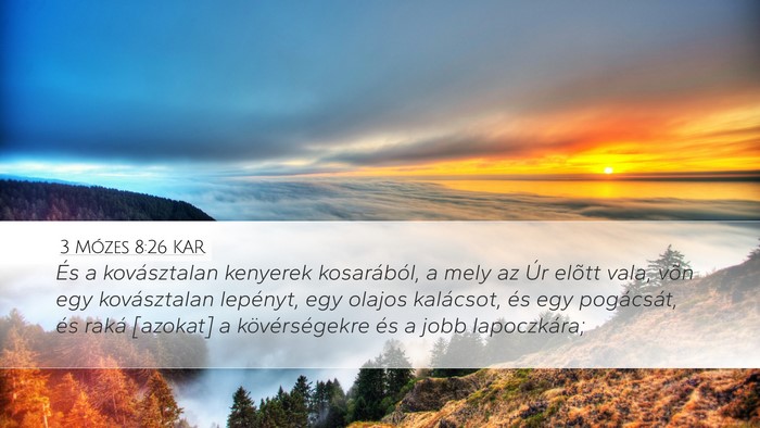 3 Mózes 8:26 KAR Bible Verse Image