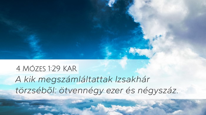 4 Mózes 1:29 KAR Desktop Wallpaper - A kik megszámláltattak Izsakhár törzsébõl: - Desktop Bible Verse Wallpaper